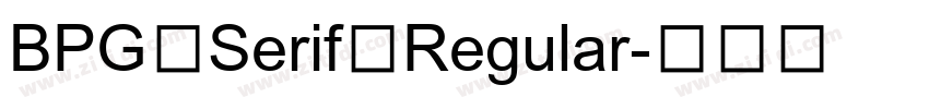 BPG Serif Regular字体转换 BPG Serif Regular字体转换